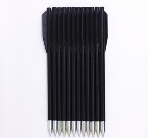 DealZone Replacement Arrows Bolts 50 80 lb Plastic Black Darts Crossbow Mini Bow 12pcs
