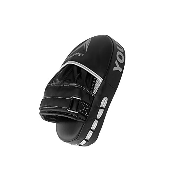 Athllete Boxing MMA Punching Mitts (Black/Silver)