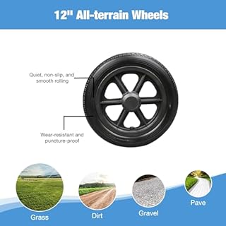 Wheelchairs for Adults Ergonimic Transport Chair Lightweight Foldable with Telescopic Handle 11-inch Big Wheels for All Terrains Travel Wheelchair with Removable Cushion