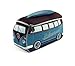 VW Collection by BRISA Kulturbeutel Universaltasche im VW Bus T1 Design aus Neopren, 30 x 14 x 12 cm, Petrol/Braun