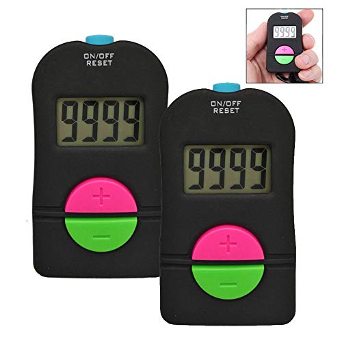 iPobie 2 Piezas Contador Manual Digital De Conteo, Contador Digital pequeño para Deportes de Golf para Agregar/Quitar Pantalla LCD Contador