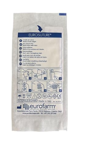 Image of 1 /2 x 4 in- Skin Closure, Reinforced Sterile Suture Strips Hypoallergenic,Safe Suture Strips,Round Ends,Easy to Apply(24 Strips per Bag)