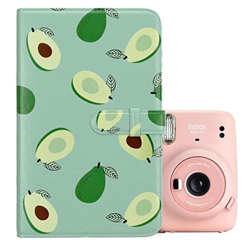 MUZIRI KINOKOO Álbum de fotos de 256 bolsillos para Instax Mini EVO/Mini 12/Mini Liplay/Mini 41 cámara fotos, Fuji Mini 11/40/99/90/25/9/8/7+ película de 3 pulgadas libro de fotos   Aguacate