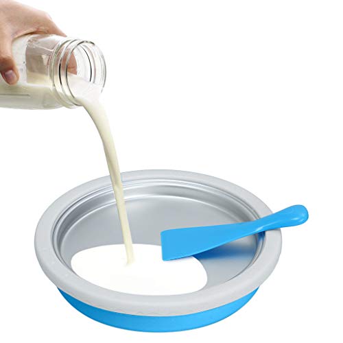 image for Kecar Instant Ice Cream Maker Yogurt Frozen Pan Ice Roll Time Pan US S