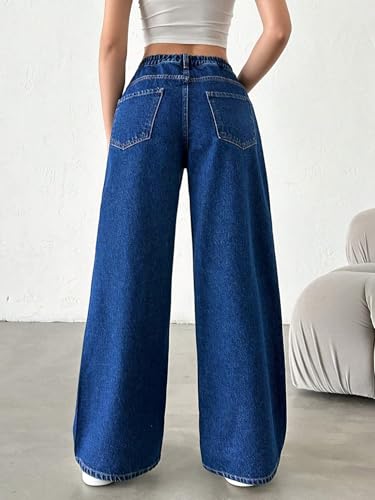 Image of GRECIILOOKS Jeans for Women | Jean's Pant for Womens | Baggy Jeans for Woman High Waist | Bell Bottom Jean's for Women | Loose Jean for Women's