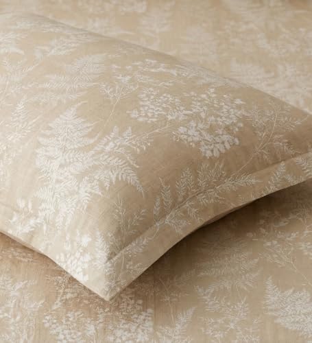 Image of Mafatlal 186 TC Metro Cotton Single Bedsheet | 90 x 60 Inch|Soft, Breathable & Lightweight | with Matching Pillow Cover| Honey Beige