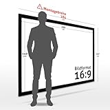 ESMART Akustik Rahmen-Leinwand MIRALE | Gesamtbreite 284 cm | Darstellungsfläche 266 x 149 cm (120″) | Bildformat 16:9 | mit Vollmaskierung - 2