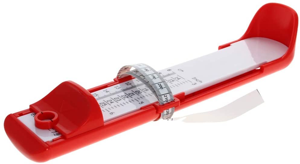 Bettomshin Foot Measuring Device for Kids Shoe Sizer Buying Shoes Online with a Foot Measurement Red 1Pcs
