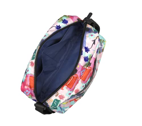 Image of LeSportsac Painterly Spring Daniella Crossbody Bag, Style 2434 /Color G933, Celebrating LeSportsac's 1974 Iconic Debut in NYC, Abstract Colorful Whimsical Graphics, Limited Edition