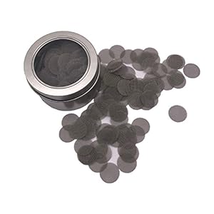 200 PCS 1/2 Inch Premium Type Stainless Steel Pipe Screens Smoking Pipe Screen Filters with Storage Box for Smoking Tobacco Pipes, Silver