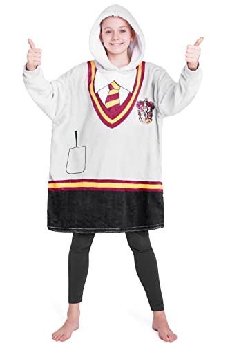 Harry Potter Sudadera Forro Polar Niña - Sudadera Bata Manta para Niñas (Gris)