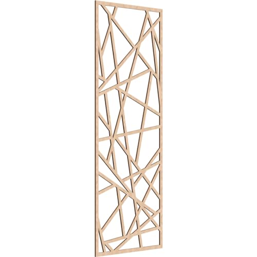 Image of Conway Decorative Pierced Fretwork Wood Wall Panels, 27 3 /8 inchW x 69 3 /8 inchH x 1 /4 inchT, Red Oak