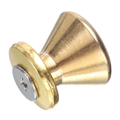 uxcell Teapot Button Lid Knobs Copper Tea Kettle Pot Cover Handle Knobs Lid Top Replacement for Teapot Teakettle Ceramic Pot Accessories Supplies, Gold