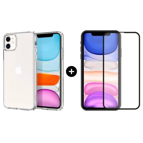 Película De Vidro 3D Tela Toda Para iPhone + Capa Capinha Case (iPhone 11)