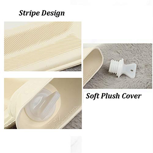 Long-Hot-Water-Bottle-with-Cover2L-Hot-Water-Bottle-with-Removeable-Washable-Soft-Plush-Cover-Warm-in-WinterNatural-Rubber-Bottle-for-NeckWaistBackLegsShoulder74-x-13cm-Dark-Grey