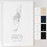 Mapdify Görlitz personalisiertes Stadtposter, dein 