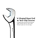 Capri Tools Angle Open End Wrench Set, 30° and 60° angles, 1/4 to 1 in. SAE, 13-Piece with Mechanic' Tray
