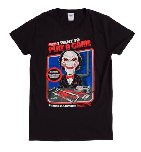 T-Shirt Saw I Want to Play A Game Steven Rhodes Anti-Déformation pour Look Geek Durable