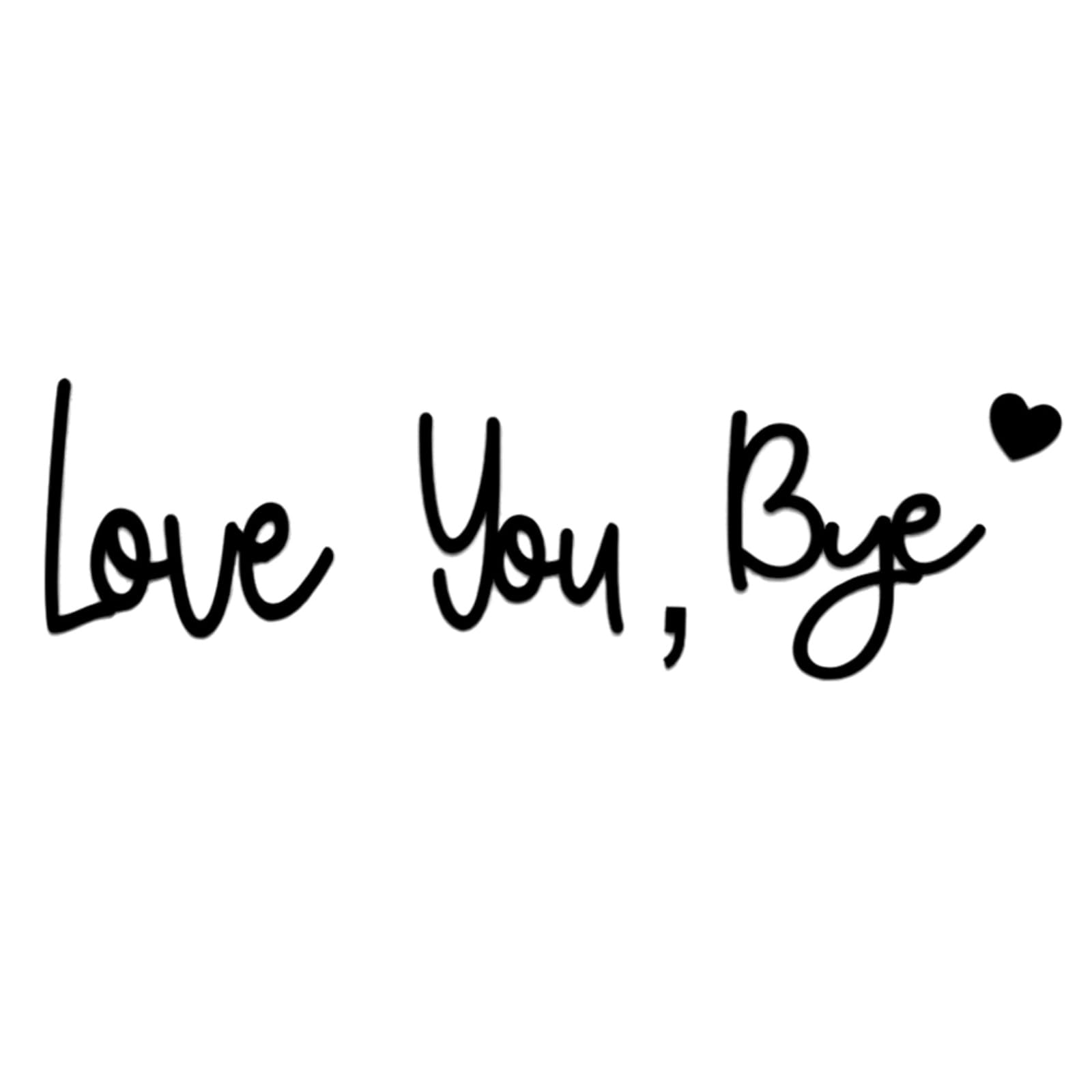 Love You Bye Wood Script Sign Black Wall Plaques Decors for Couples and Family Front Door Entryway Aesthetic Decoration Wood Script Sign