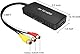 Wrugste RCA zu HDMI Konverter, AV zu HDMI Adapter, Composite Adapter 1080P, PAL/NTSC Kompatibel Mit WII/WII U/PS One/PS2/PS3/STB/Xbox/VHS/VCR/Blue-Ray DVD