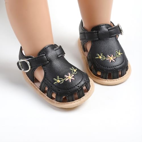 Image of Infant Baby Boys Girls Summer Sandals Party Wedding Dress Flats Shoes Newborn Crib Shoes First Walkers Prewalkers 0-18 Months