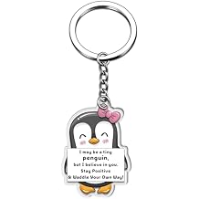 Penguin Gifts Cute Emotional Support The Penguin Keychain Engagement Gifts For Couples Pudgy Penguins Decor For Women Men Inspirational Friendship Gift For Friend Bestie Birthday Christmas