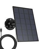 Solarpanel für Überwachungskameras, 5W Kamera solarpanel,USB-Typ-C-Schnittstelle, verstellbare Halterung, einfach zu installierendes Solarpanel