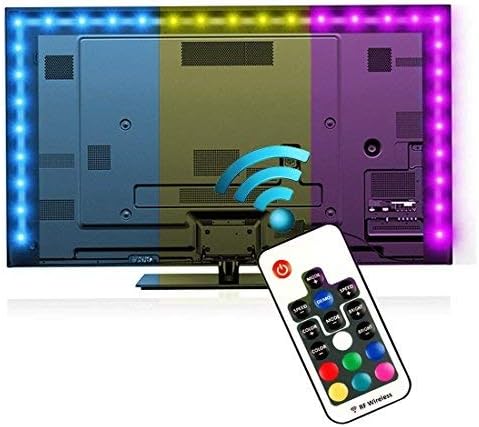 LED TV Backlight,Reignet 6.6ft RGB Bias Lighting for 40-60 inch HDTV, USB Powered LED Light Strip with RF Remote for Flat Screen TV PC