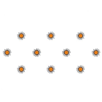 Comet Busters Sun Design Orange Bindi (BV1044)