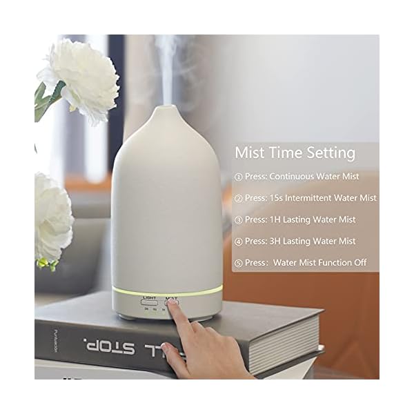 Dialan's Ceramic Essential Oil Diffuser Aromatherapy Aroma Mist Diffusers - Image 5