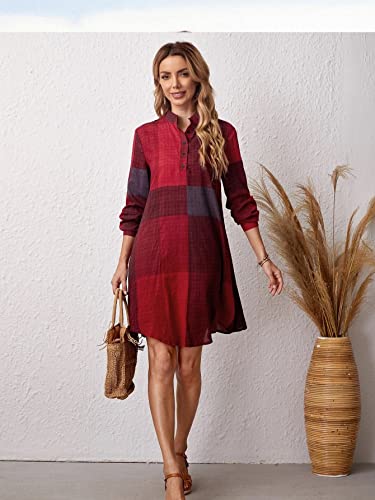 Image of GRECIILOOKS Solid Regular One Piece Maxi Bodycon Dresses Midi Dress Shirt for Women