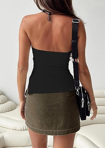MISSACTIVER Women Y2K Strapless Backless Tube Tops Sexy Off Shoulder Side Split Bandeau Going Out Tank Tops3