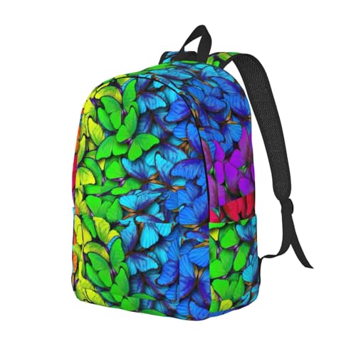 Colorful Butterfly print Duffel Bag, Lightweight Duffel Bag, Casual Backpack, 17.7 x 6.3 x 12.2 inches2