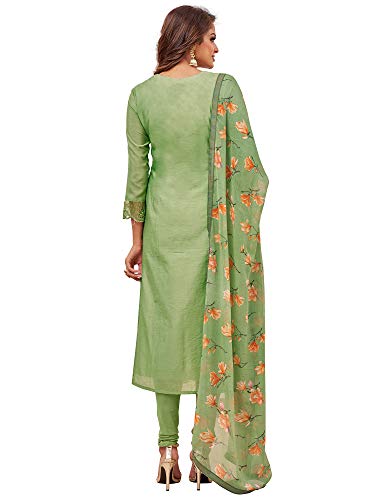 Image of AKHILAM Women's Cotton Blend Embroidered Unstitched Salwar Suit Material(29DMK50 Parent)