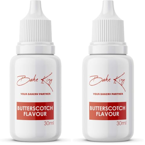 Image of BAKE KING Butterscotch Flavour 30ML Essence for Baking Cakes, Jams, Jelies, Cookies, Ice Creams and Puddings Liquid Food Essence for Cake Making (Butterscotch Flavour 30ml) (Pack of 2)