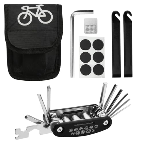Juego De Herramientas Para Reparación De Bicicletas, Herramienta Multifuncional 16 En 1 Con Llave Hexagonal Y Destornillador, Multiherramienta Portátil Para Motocicletas