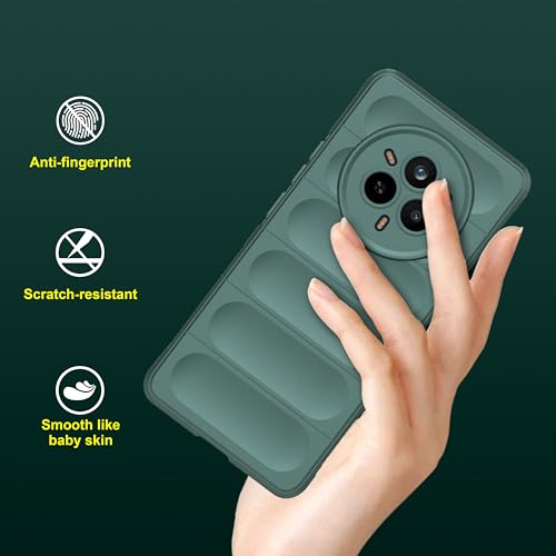 Image of amazon basics Back Case Cover for Realme 14 Pro 5G | Compatible 14 Back Cover | Liquid Silicon Magic Case with Camera Protection | Dark Green