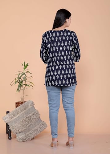Image of Malikcraft Women's Rayon Printed Short Kurti Stylish Kurta for Women Trendy Short Kurta for Daily & Office Wear PR1