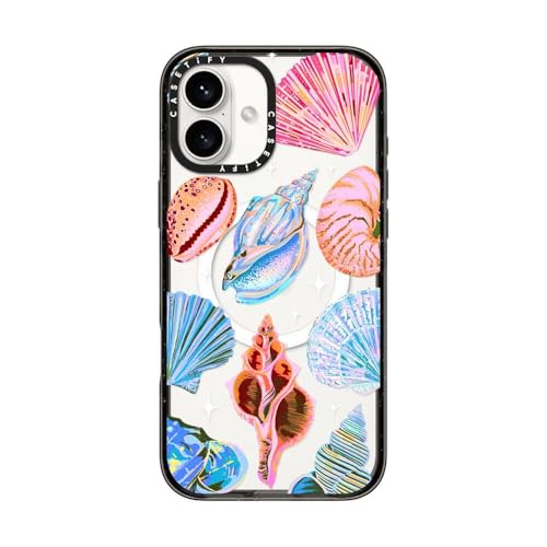 Coque Impact iPhone 16 Plus CASETiFY Noir transparent compatible MagSafe