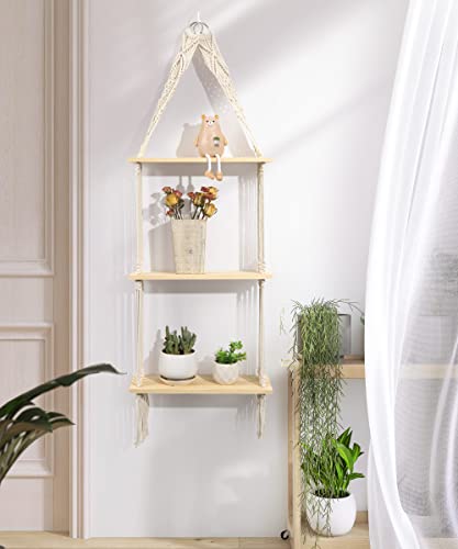 SUMGAR Mensola da parete in legno macramè