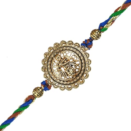Image of eCraftIndia Krishna Playing Flute Rakhi for Brother Bhaiya Bhai with Best Bro Ever Fridge Magnet | Roli Chawal Pack