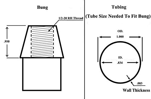 QSC 1/2 X 1/2-20 Chromoly 4-Link Rod End Kit with 1/2 Steel Cone Spacers & Bungs .083 Wall, Rod End, Heim Joint