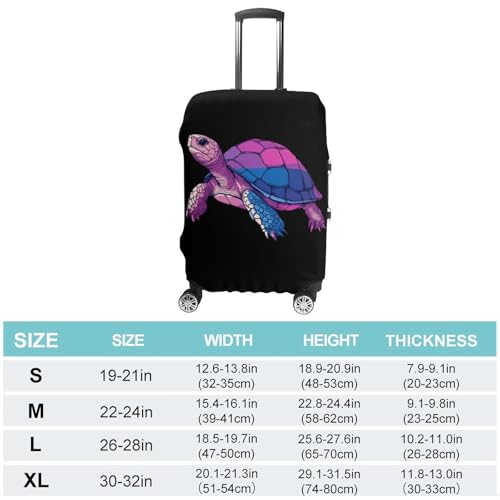 Bisexual Flag Turtle Travel Luggage Cover for Suitcase 19-32 Inches Elastic Washable Baggage Protector2