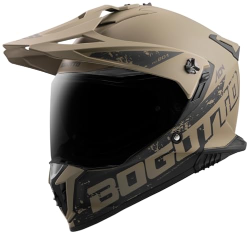 Bogotto FG-601 Casco de Enduro de Fibra de Vidrio (Brown Matt,M)