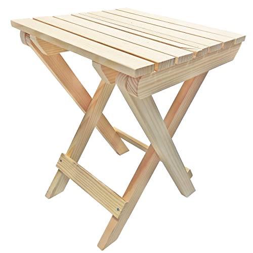 Taburete Plegable Madera Blanco Marca Acan