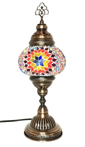 Lámpara Turca Mosaico Sobremesa Nº 2. Lámpara marroquí de mesa: un toque mágico de tradición y calidez. Ilumina tu hogar con la fascinante belleza de una lámpara de mosaico