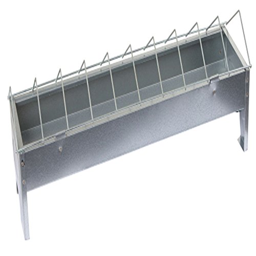KERBL Mangeoire Poules Galvanisée pour Élevage/Agriculture Urbaine Petit 10 x 50 cm