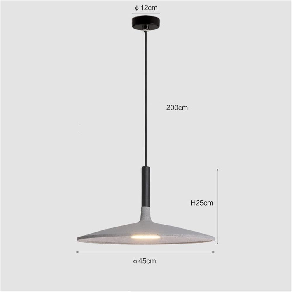 Lámpara Colgante Disco Creativa Nórdica, Lámpara Cemento Minimalista