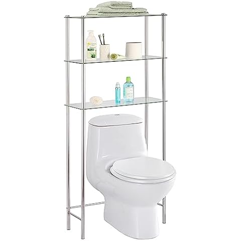 Home Basics 3 Tier Shelf Over The Toilet Space Saver Cover