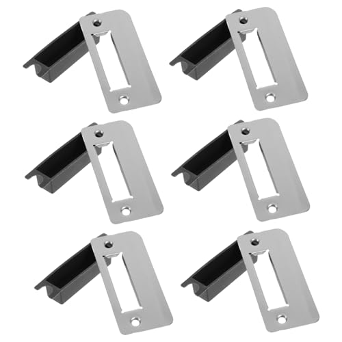 Housoutil 6個 ユニバーサル ドア ストライク プレート 交換用 デッドボルト
